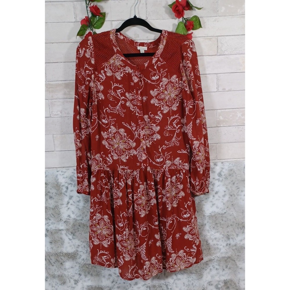 Hinge Crochet Lace Trim Dress Plus Size 1 Sheer